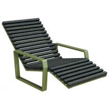 Chaise Longue Arbane Avec Accoudoirs Urbecosi - Ipra/alu Salvia - Manutan Collectivités