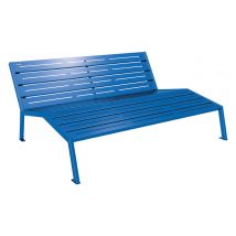 Chaise Longue Silaos 3 Places Acier - Bleu 5010 - Manutan Collectivités