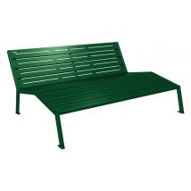 Chaise Longue Silaos 3 Places Acier - Vert 6005 - Manutan Collectivités