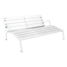 Chaise Longue Silaos 3 Places Avec Accoudoirs Acier - Blanc 9010 - Manutan Collectivités