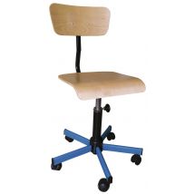 Chaise Réglable De 42 À 60 Cm - Sur Patins - Jaune - Manutan Collectivités