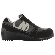 Chaussure Séurité Femme À Talon Compensé Noire Et Grise, T37 - Manutan Collectivités
