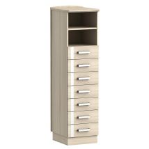 Chiffonnier 7 Tiroirs Aubance Sur Socle, Acacia Crème - Manutan Collectivités