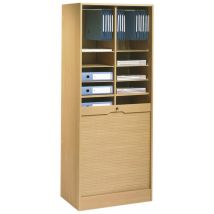 Classeur Bois Double À Rideaux Hauteur 140 Cm Coloris Hêtre - Manutan Collectivités