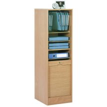 Classeur Bois Simple Rideau Hauteur 140 Cm Coloris Hêtre - Manutan Collectivités