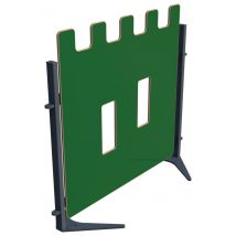 Cloture Paolo Château Hauteur 90 Cm Hpl Vert Structure Métal Gris 7016 - Manutan Collectivités