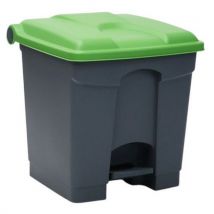 Collecteur Step-on Gris Et Vert 30l - Manutan - Manutan Collectivités