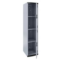 Colonne 2 Cases Larg. 40 Cm Socle Moraillon 1 Étagère Fixe Alu - Manutan Collectivités