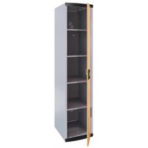 Colonne Larg. 40cm Socle Moraillon 4 Étagères Fixes Alu/abricot - Manutan Collectivités