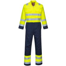 Combinaison De Travail Hv Anti-statique Bizflame Pro-m-bleu/jaune - Manutan Collectivités