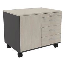 Console Mobile Bois Idea Anthracite/béton - Manutan Collectivités