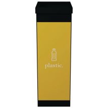 Corbeille De Tri Sélectif 60l Tri Plastique Noir/jaune - Manutan Collectivités