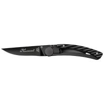 Couteau De Poche Lame Noire & Manche Façon Carbone - Manutan Collectivités