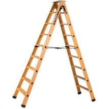 Escabeau Double Accès Bois 2x8 Marches + Tablette Centaure - Manutan Collectivités