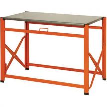 Établi Pliable Plateau Acier Galvanisé 840x510x970mm - Manutan Collectivités