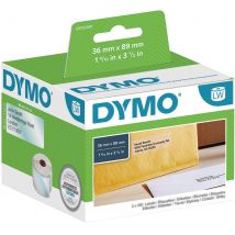 Etiquette Dymo Labelwriter - Etiquette D'adresse Transparente - Blanc - Manutan Collectivités