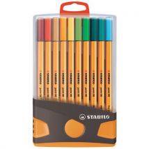 Etui Rigide De 20 Stylos-feutres Stabilo Point 88 - Manutan Collectivités