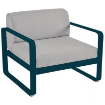 Fauteuil Bellevie Bleu Acapulco Coussins Gris Flanelle - Manutan Collectivités