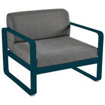 Fauteuil Bellevie Bleu Acapulco Coussins Gris Graphite - Manutan Collectivités