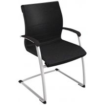 Fauteuil Dama Visiteur Pied Luge Métal Simili Cuir Coloris Noir - Manutan Collectivités