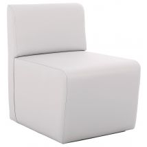 Fauteuil Leaf 1 Place Tissu Simili Cuir Blanc - Manutan Collectivités