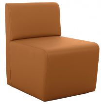 Fauteuil Leaf 1 Place Tissu Simili Cuir Rouille - Manutan Collectivités