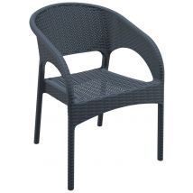 Fauteuil Panama Résine - Anthracite - Manutan Collectivités