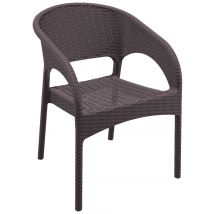 Fauteuil Panama Résine - Chocolat - Manutan Collectivités