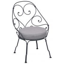 Fauteuil Cabriolet 1900 Carbone Coussin Gris Flanelle - Manutan Collectivités