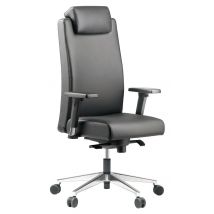 Fauteuil Cuir Noir Bost Avec Têtière Et Accoudoirs Réglables - Manutan Collectivités