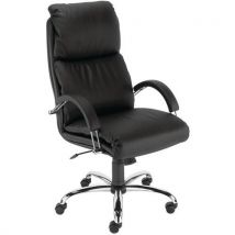 Fauteuil De Direction Indra Ii Cuir Noir Accoudoirs Cuir/métal - Manutan Collectivités