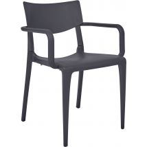 Fauteuil Jardin Empilable Gris Anthracite Town - Manutan Collectivités