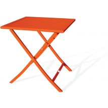 Guéridon Jardin Pliant Marius 70x70cm Orange - Manutan Collectivités