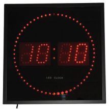Horloge Électrique Led Rouge Affichage Ø 28 Cm - Manutan Collectivités