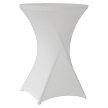 Housse Stretch Pour Table Cocktail 80 - Blanc - Manutan Collectivités