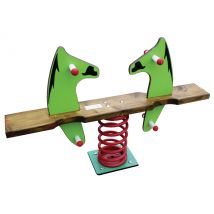 Jeu Sur Ressort 2 Places Cheval Balançoire - Fixation Platines - Manutan Collectivités