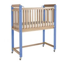 Lit Crèche Duo Haut 120x60 Cm - Piétement Bleu - Manutan Collectivités