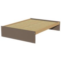 Lit Simple Identité Sommier Agglo 140x190 Cm Argent/brun - Manutan Collectivités