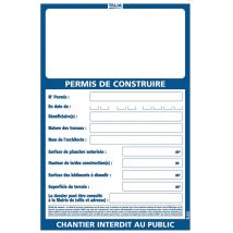 Lot De 10 Panneaux Permis De Construire - 800x1200mm - Manutan Collectivités