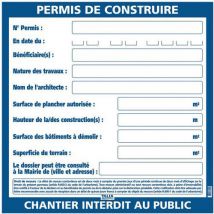 Lot De 10 Panneaux Permis De Construire - 800x800mm - Manutan Collectivités