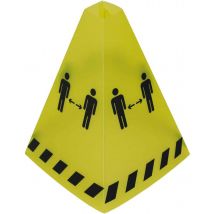 Lot De 10 Pylône D'avertissement Pp: Garder La Distance: Jaune-transp. - Manutan Collectivités