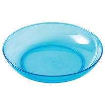 Lot De 12 Assiettes Creuses Copolyester - Transparent Bleu - Manutan Collectivités