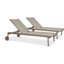 Lot De 2 Bain De Soleil Empilable Taupe Lago En Lot - Manutan Collectivités