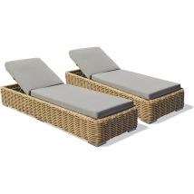 Lot De 2 Bain De Soleil Jardin Borabora En Lot - Manutan Collectivités
