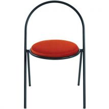 Lot De 2 Chaise Galette Velours Saturne - Noir - Rouille - Manutan Collectivités