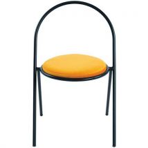 Lot De 2 Chaise Galette Velours Saturne - Noir - Safran - Manutan Collectivités