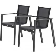 Lot De 2 Fauteuil Jardin Empilable Miami Aluminium En Lot - Manutan Collectivités