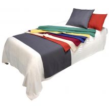 Lot De 2 Chemins De Lit Nina 245 X 60 Cm Gris Acier - Manutan Collectivités