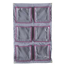 Lot De 2 Rangements Muraux 6 Poches Gris Fuchsia - Manutan Collectivités