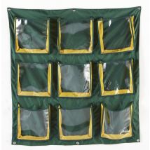 Lot De 2 Rangements Muraux 9 Poches Vert Jaune - Manutan Collectivités